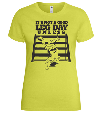 Legs Destroyed Design - Basic women's t-shirt_GREEN APPLE_front