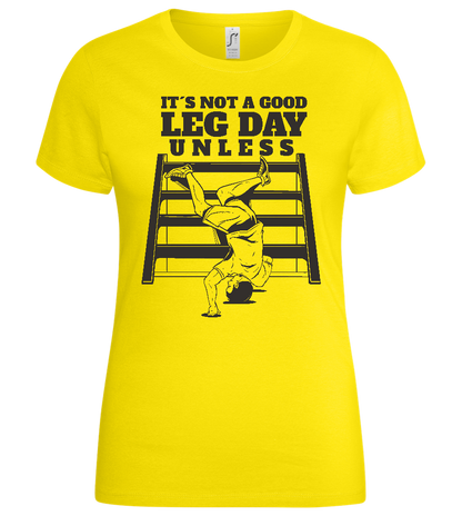 Legs Destroyed Design - Basic women's t-shirt_YELLOW_front