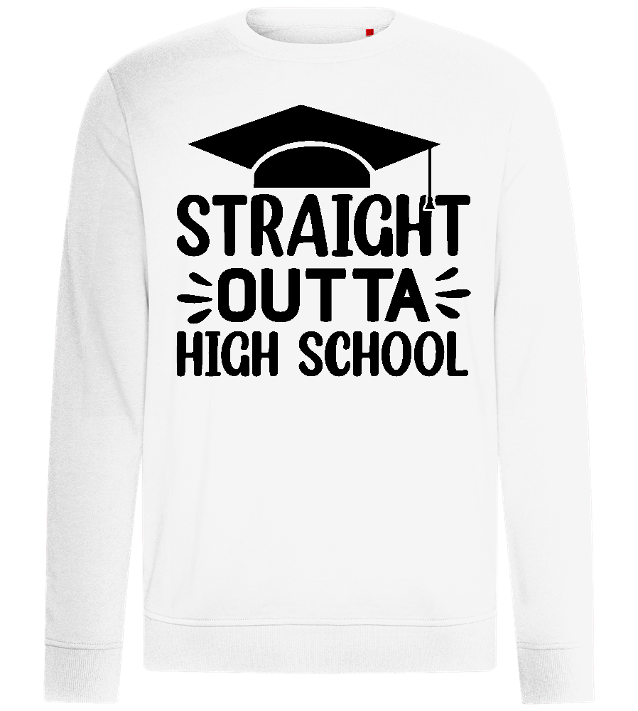 Outta High School Design - Comfort unisex sweater_WHITE_front