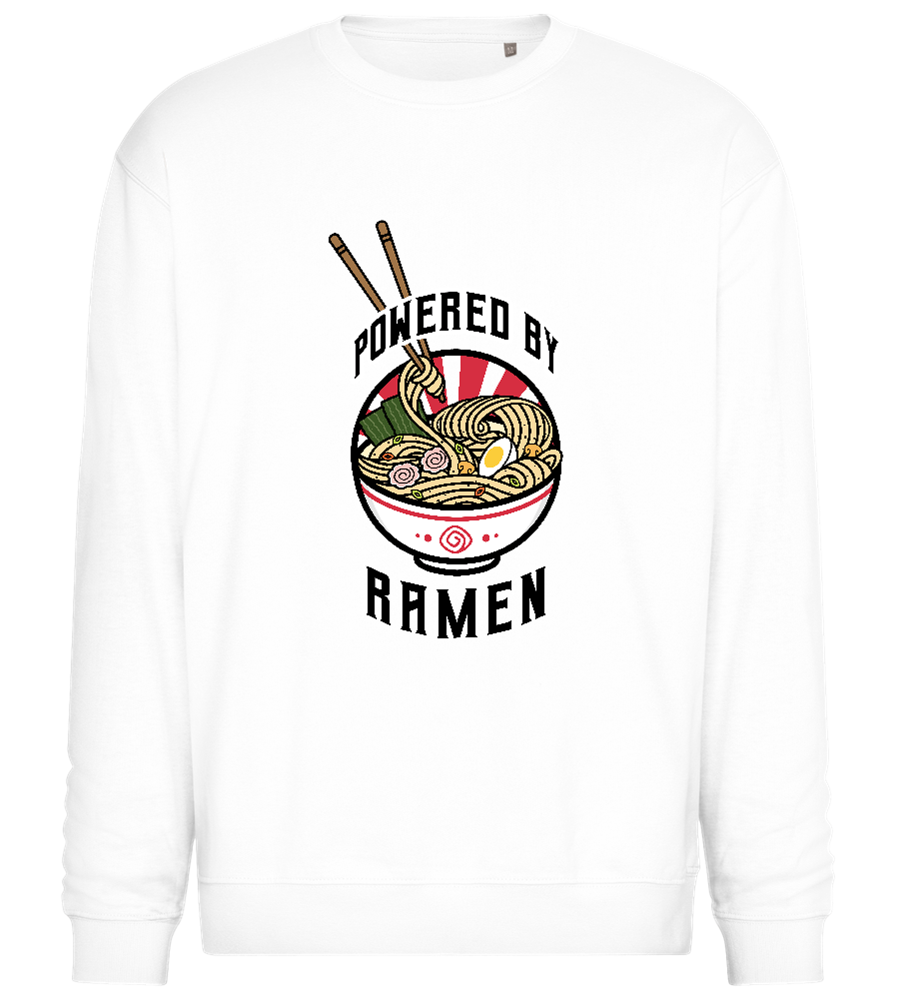 Powered by Ramen Design - Comfort Essential Unisex Sweater_WHITE_front