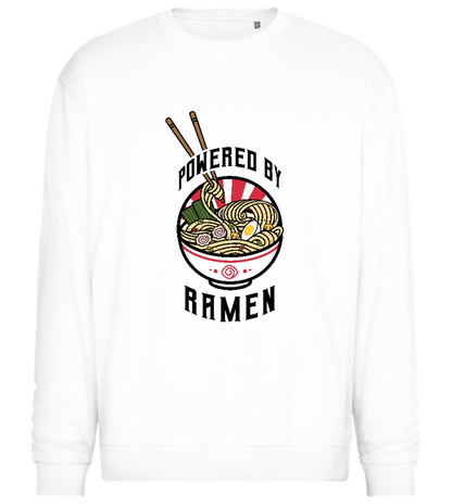 Powered by Ramen Design - Comfort Essential Unisex Sweater_WHITE_front