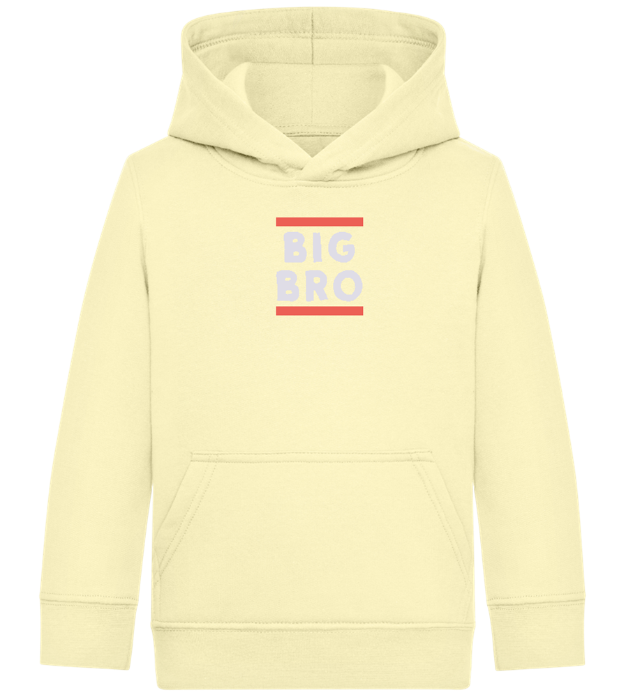 Big Bro Text Design - Comfort Kids Hoodie_AMARELO CLARO_front