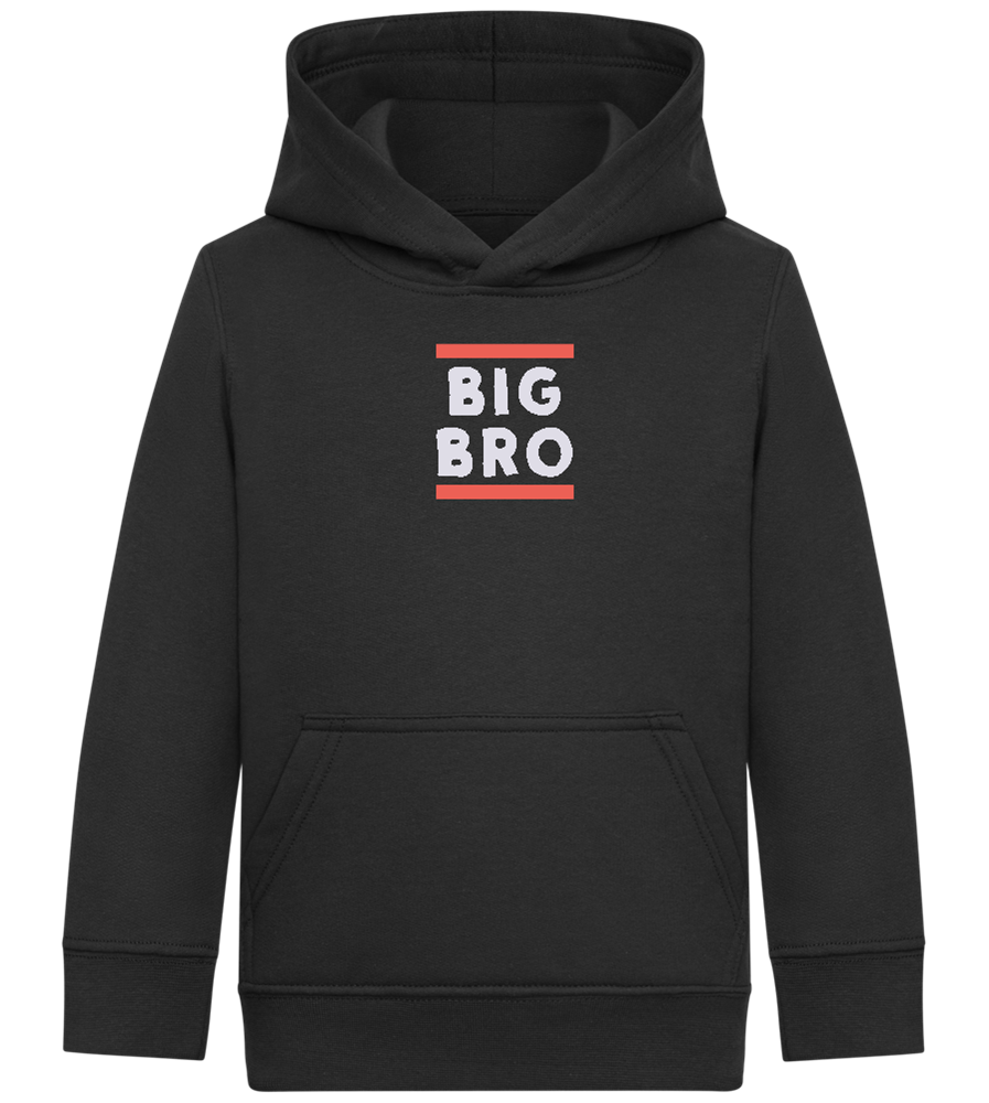 Big Bro Text Design - Comfort Kids Hoodie_BLACK_front