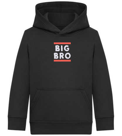 Big Bro Text Design - Comfort Kids Hoodie_BLACK_front