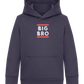 Big Bro Text Design - Comfort Kids Hoodie_FRENCH NAVY_front