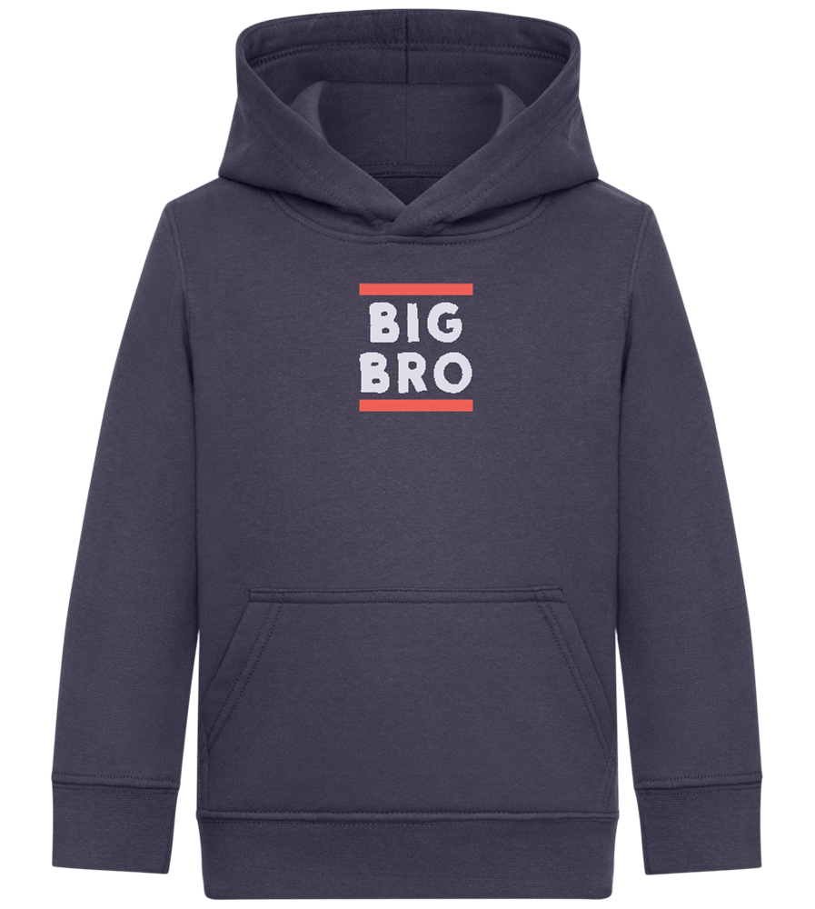 Big Bro Text Design - Comfort Kids Hoodie_FRENCH NAVY_front