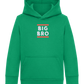 Big Bro Text Design - Comfort Kids Hoodie_MEADOW GREEN_front