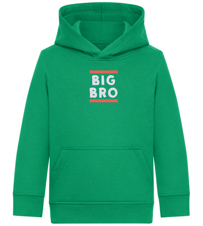 Big Bro Text Design - Comfort Kids Hoodie_MEADOW GREEN_front