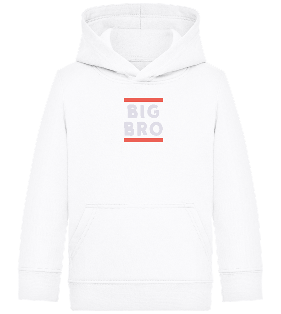 Big Bro Text Design - Comfort Kids Hoodie_WHITE_front