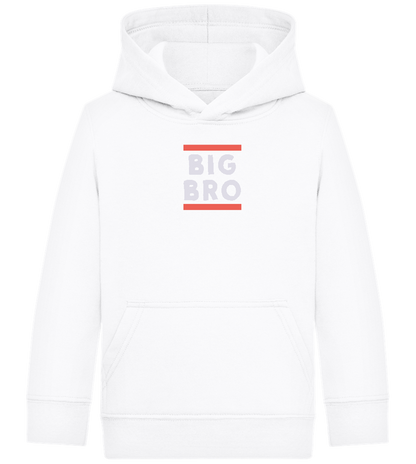 Big Bro Text Design - Comfort Kids Hoodie_WHITE_front