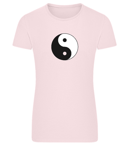 Yin Yang Design - Comfort women's fitted t-shirt_LIGHT PINK_front