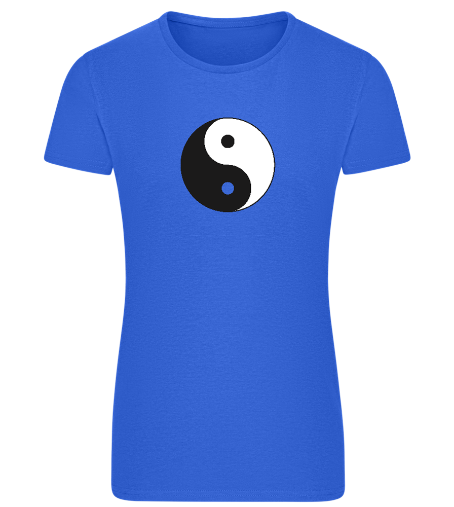 Yin Yang Design - Comfort women's fitted t-shirt_ROYAL_front