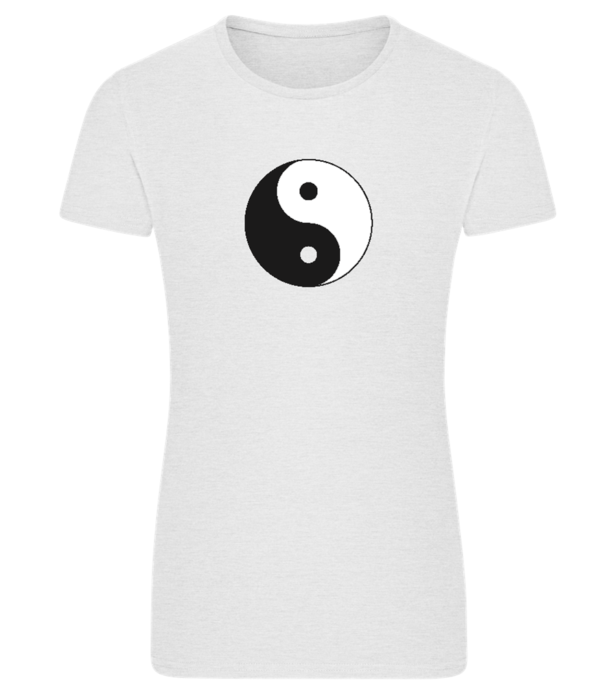 Yin Yang Design - Comfort women's fitted t-shirt_VIBRANT WHITE_front