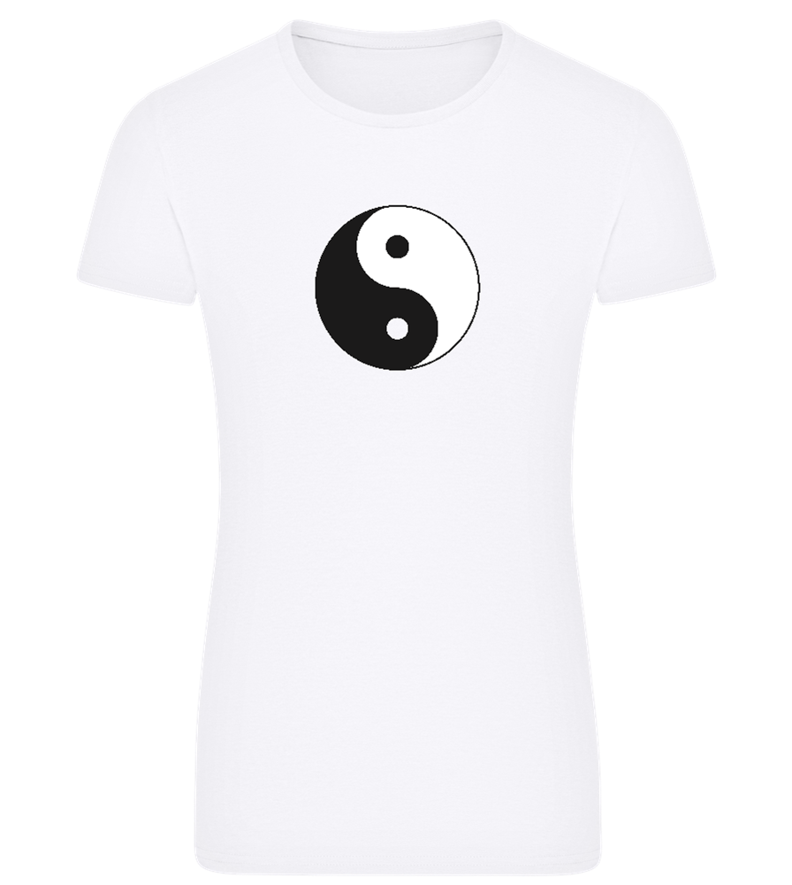 Yin Yang Design - Comfort women's fitted t-shirt_WHITE_front