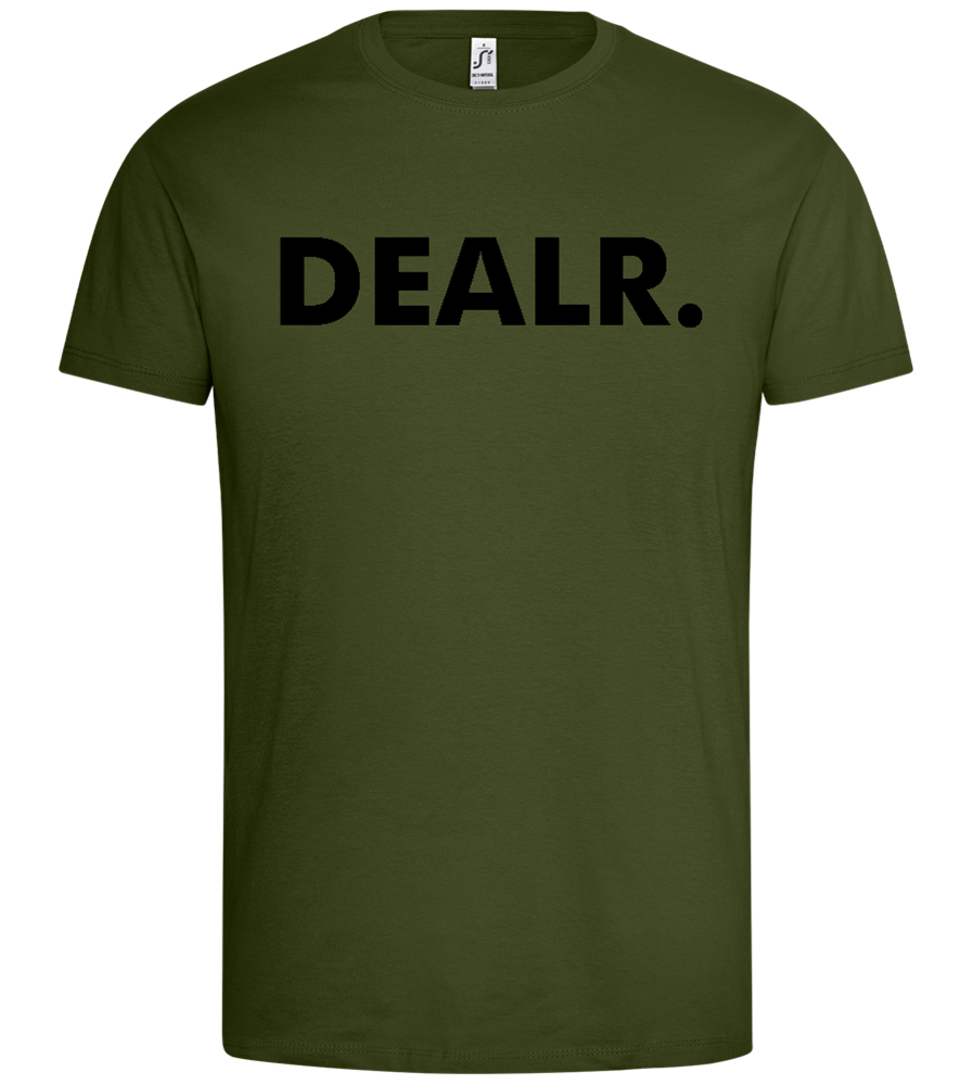 DEALR. Design - Premium men's t-shirt_DARK KHAKI_front