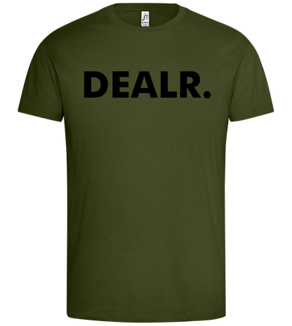 DEALR. Design - Premium men's t-shirt_DARK KHAKI_front