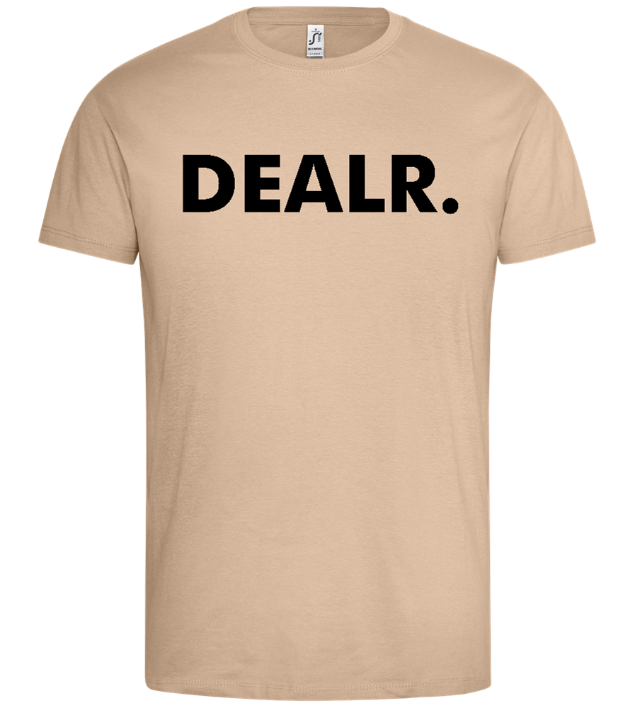 DEALR. Design - Premium men's t-shirt_SAND_front