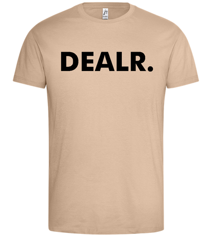 DEALR. Design - Premium men's t-shirt_SAND_front