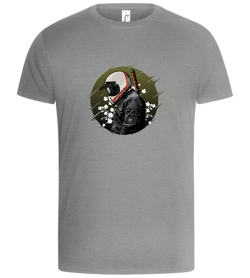 Samurai Bike Design - Basic Unisex T-Shirt_ORION GREY_front