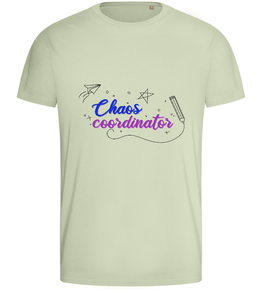 Chaos Coordinator Doodles Design - Basic men's fitted t-shirt_SILESTONE_front