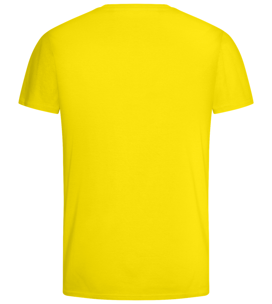 Chaos Coordinator Doodles Design - Basic men's fitted t-shirt_YELLOW_back