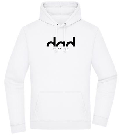 Dad Man Myth Legend Design - Premium Essential Unisex Hoodie_WHITE_front