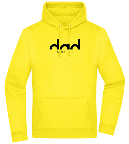 Dad Man Myth Legend Design - Premium Essential Unisex Hoodie_YELLOW_front