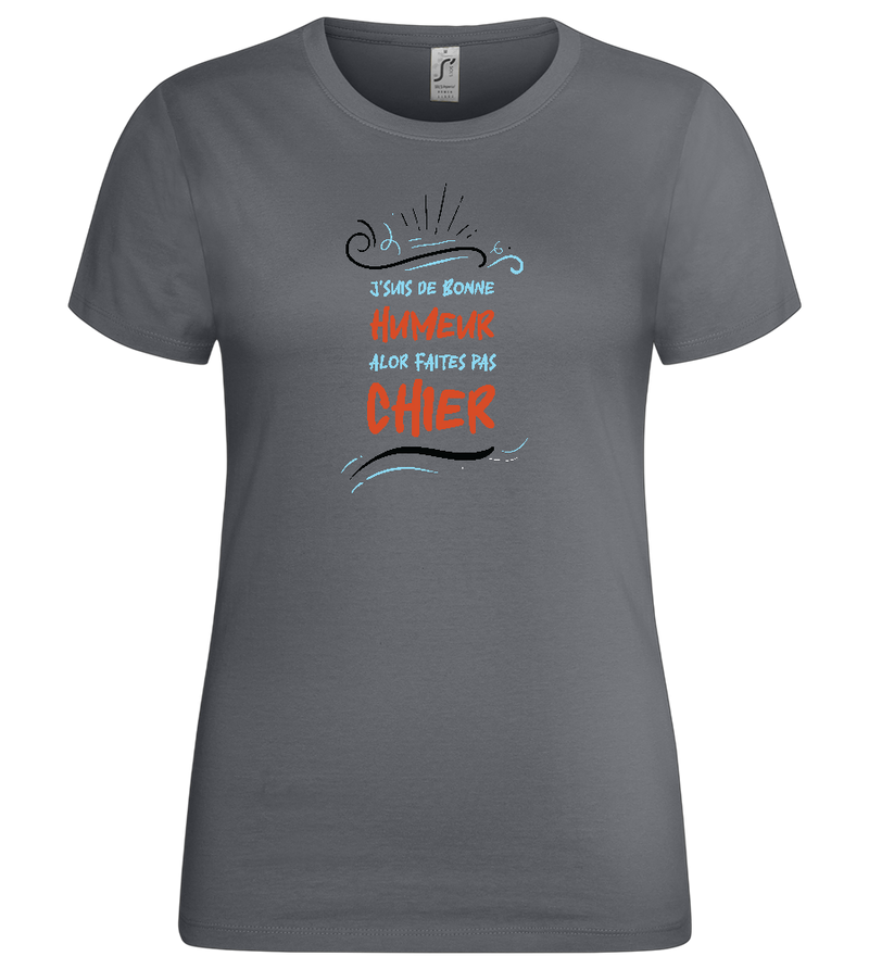 Mood Warning Design - Premium women's t-shirt_MOUSE GREY_front