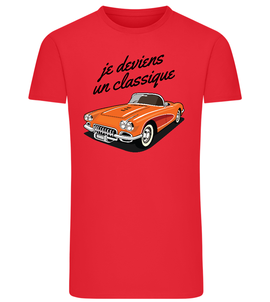 Becoming A Classic Design - Comfort men's fitted t-shirt_BRIGHT RED_front