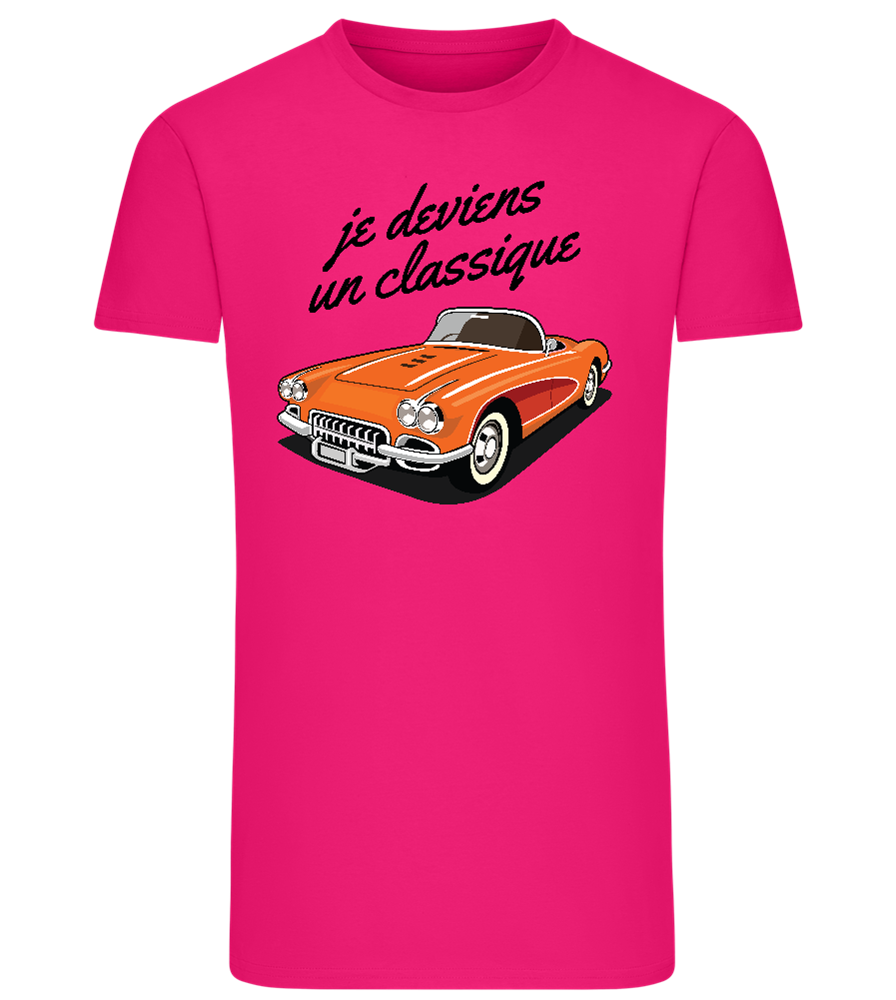 Becoming A Classic Design - Comfort men's fitted t-shirt_FUCHSIA_front