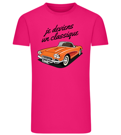 Becoming A Classic Design - Comfort men's fitted t-shirt_FUCHSIA_front