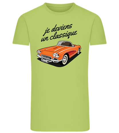 Becoming A Classic Design - Comfort men's fitted t-shirt_GREEN APPLE_front