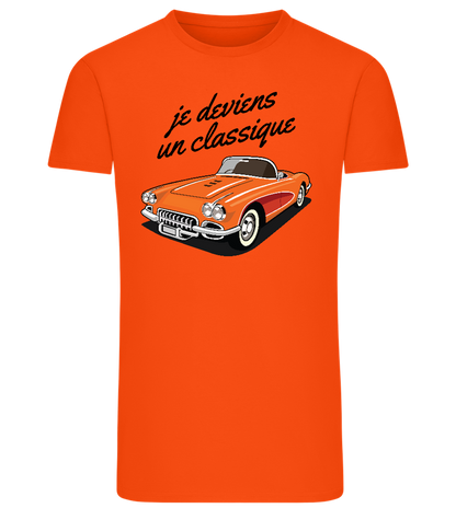 Becoming A Classic Design - Comfort men's fitted t-shirt_ORANGE_front