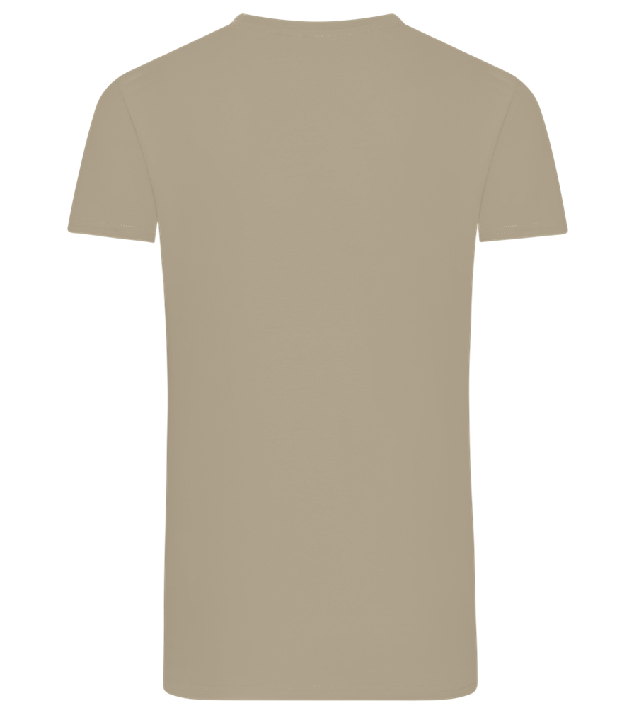 Becoming A Classic Design - Comfort men's fitted t-shirt_KHAKI_back