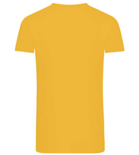 Becoming A Classic Design - Comfort men's fitted t-shirt_YELLOW_back