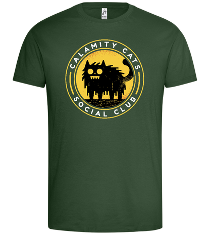 Calamity Cats Design - Premium men's t-shirt_GREEN BOTTLE_front