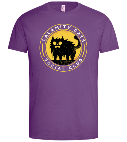 Calamity Cats Design - Premium men's t-shirt_LIGHT PURPLE_front