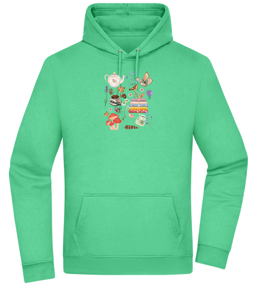 Autumn Vibes Design - Premium Essential Unisex Hoodie_SPRING GREEN_front