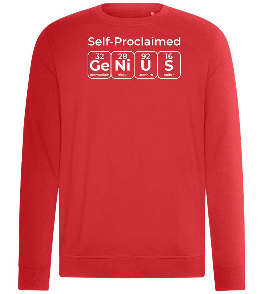 Genius Periodic Table Design - Comfort unisex sweater_RED_front