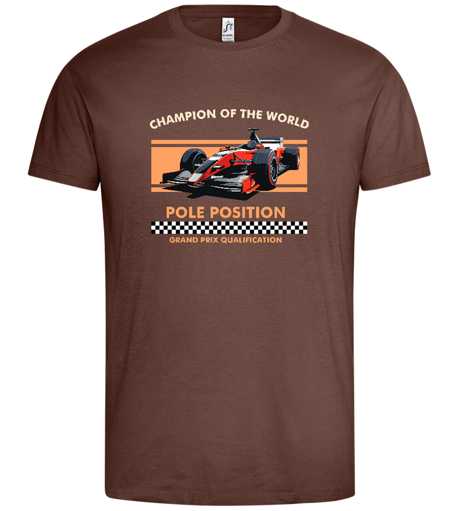 Champion of the World Design - Premium men's t-shirt_CHOCOLATE_front