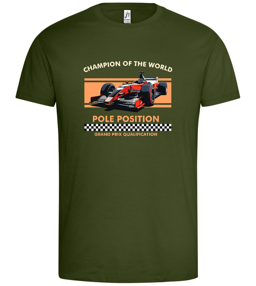 Champion of the World Design - Premium men's t-shirt_DARK KHAKI_front