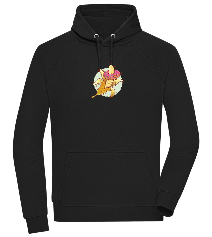 Banana Donut Design - Comfort unisex hoodie_BLACK_front