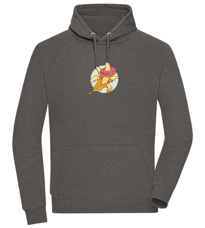 Banana Donut Design - Comfort unisex hoodie_CHARCOAL CHIN_front