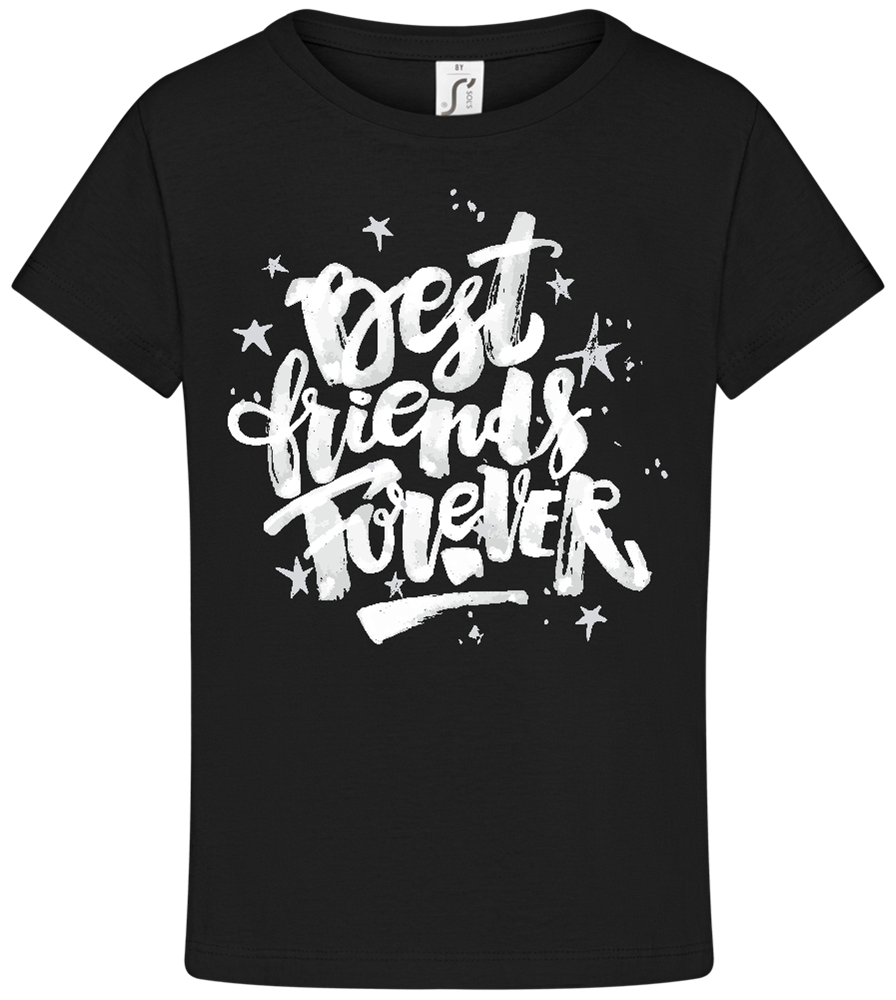 Graffiti BFF Design - Comfort girls' t-shirt_DEEP BLACK_front