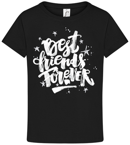 Graffiti BFF Design - Comfort girls' t-shirt_DEEP BLACK_front