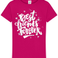 Graffiti BFF Design - Comfort girls' t-shirt_FUCHSIA_front