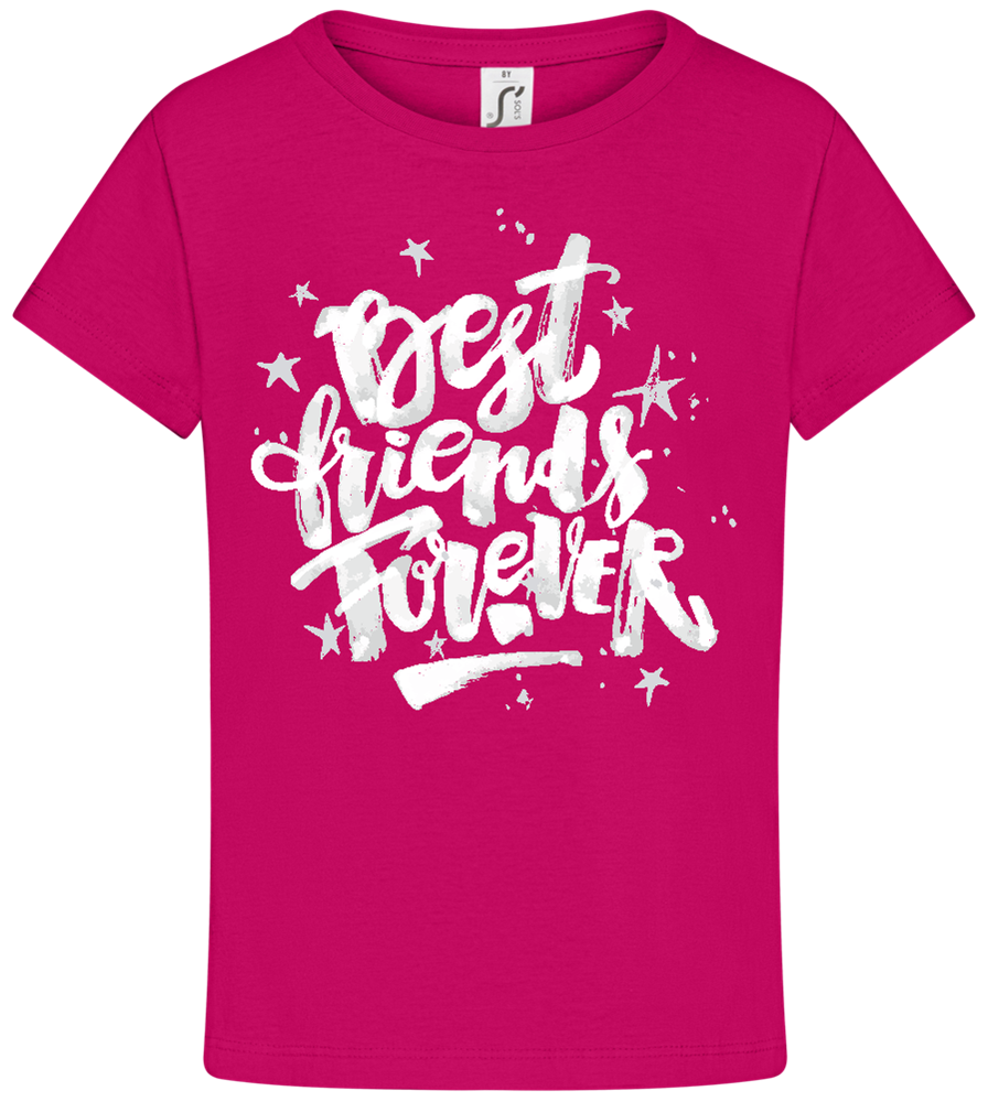 Graffiti BFF Design - Comfort girls' t-shirt_FUCHSIA_front