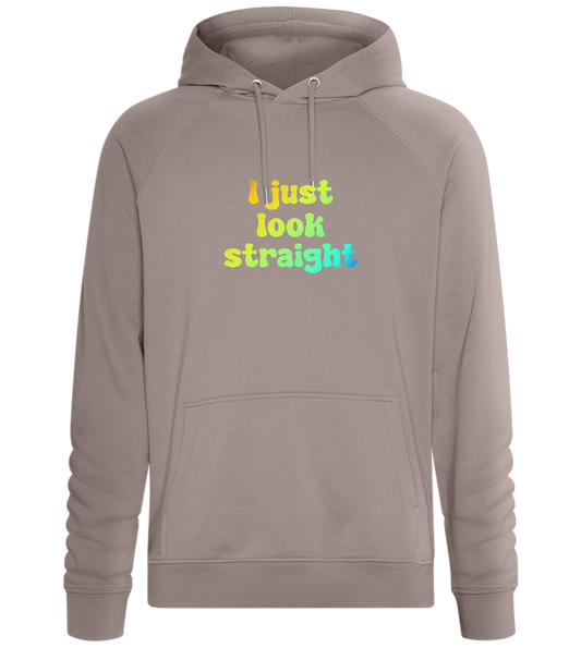 I Just Look Straight Design - Comfort unisex hoodie_CHARCOAL CHIN_front