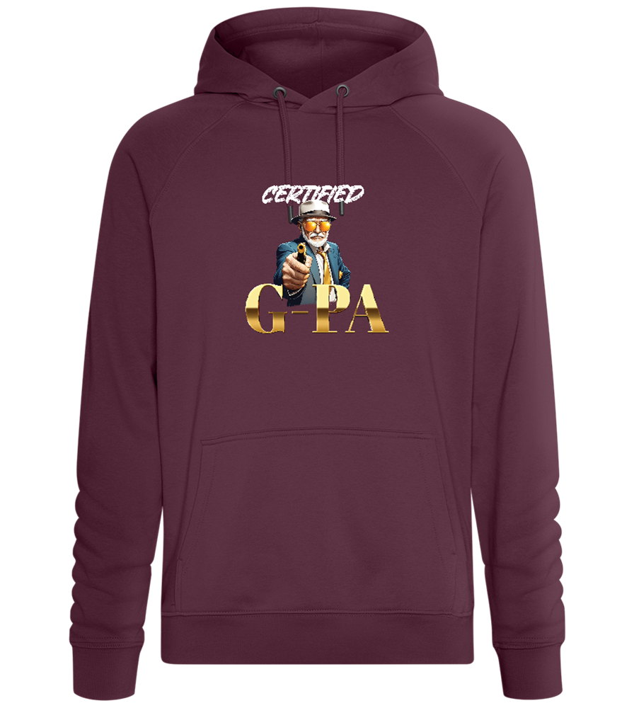 Certified G-Pa Design - Comfort unisex hoodie_BORDEAUX_front