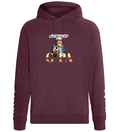 Certified G-Pa Design - Comfort unisex hoodie_BORDEAUX_front